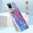 For Realme C21 2.0mm Airbag Shockproof TPU Phone Case(Blue Purple Marble)