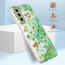 For Samsung Galaxy S21 FE 5G 2.0mm Airbag Shockproof TPU Phone Case(Gold Heart)