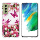 For Samsung Galaxy S21 FE 5G 2.0mm Airbag Shockproof TPU Phone Case(Dancing Butterflies)