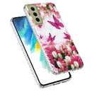 For Samsung Galaxy S21 FE 5G 2.0mm Airbag Shockproof TPU Phone Case(Dancing Butterflies)