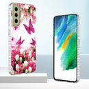 For Samsung Galaxy S21 FE 5G 2.0mm Airbag Shockproof TPU Phone Case(Dancing Butterflies)