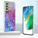 For Samsung Galaxy S21 FE 5G 2.0mm Airbag Shockproof TPU Phone Case(Blue Purple Marble)