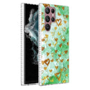 For Samsung Galaxy S22 Ultra 5G 2.0mm Airbag Shockproof TPU Phone Case(Gold Heart)
