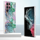 For Samsung Galaxy S22 Ultra 5G 2.0mm Airbag Shockproof TPU Phone Case(Ink Green Marble)
