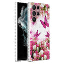 For Samsung Galaxy S22 Ultra 5G 2.0mm Airbag Shockproof TPU Phone Case(Dancing Butterflies)