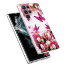 For Samsung Galaxy S22 Ultra 5G 2.0mm Airbag Shockproof TPU Phone Case(Dancing Butterflies)