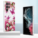For Samsung Galaxy S22 Ultra 5G 2.0mm Airbag Shockproof TPU Phone Case(Dancing Butterflies)