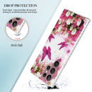 For Samsung Galaxy S22 Ultra 5G 2.0mm Airbag Shockproof TPU Phone Case(Dancing Butterflies)