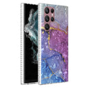 For Samsung Galaxy S22 Ultra 5G 2.0mm Airbag Shockproof TPU Phone Case(Blue Purple Marble)