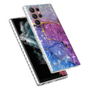 For Samsung Galaxy S22 Ultra 5G 2.0mm Airbag Shockproof TPU Phone Case(Blue Purple Marble)
