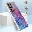 For Samsung Galaxy S22 Ultra 5G 2.0mm Airbag Shockproof TPU Phone Case(Blue Purple Marble)