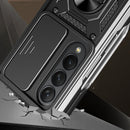 For Samsung Galaxy Z Fold4 Sliding Camera Cover TPU+PC Phone Case(Silver)