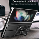 For Samsung Galaxy Z Fold4 Sliding Camera Cover TPU+PC Phone Case(Red)