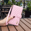For Samsung Galaxy S21 Ultra 5G Diamond Lattice Zipper Wallet Leather Flip Phone Case(Pink)