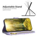 For Samsung Galaxy S21 Ultra 5G Diamond Lattice Zipper Wallet Leather Flip Phone Case(Purple)