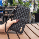 For Samsung Galaxy S20 Diamond Lattice Zipper Wallet Leather Flip Phone Case(Black)