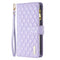 For Samsung Galaxy S20 FE / S20 FE 5G Diamond Lattice Zipper Wallet Leather Flip Phone Case(Purple)