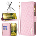 For Samsung Galaxy A32 5G Diamond Lattice Zipper Wallet Leather Flip Phone Case(Pink)