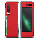 For Galaxy Fold / W2020 Shockproof Full Coverage Litchi Texture Leather Case with Card Slot(Red)
