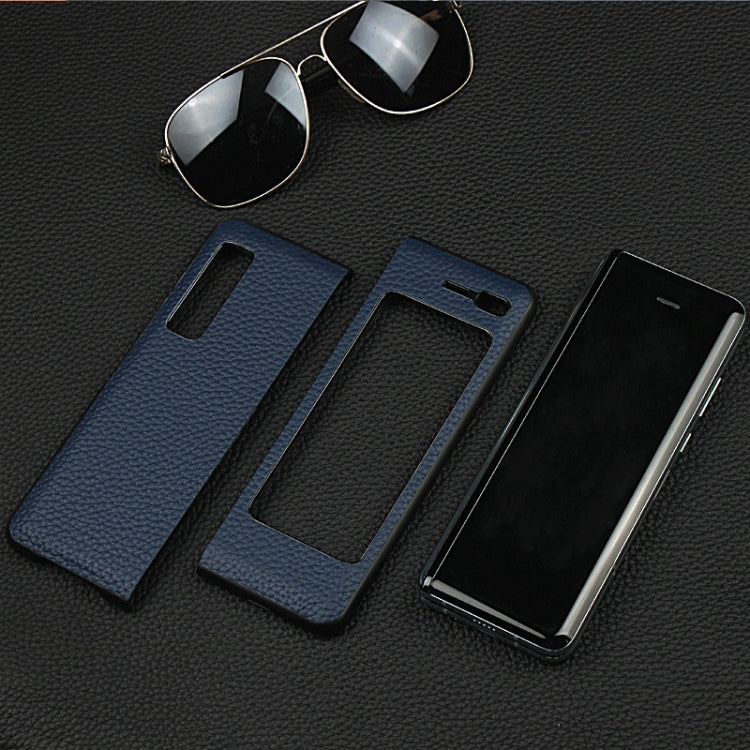 For Galaxy Fold / W2020 Shockproof Full Coverage Litchi Texture Leather Case with Card Slot(Red)