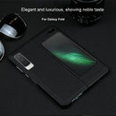For Galaxy Fold / W2020 Shockproof Full Coverage Litchi Texture Leather Case with Card Slot(Grey)