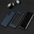 For Galaxy Fold / W2020 Shockproof Full Coverage Litchi Texture Leather Case with Card Slot(Grey)