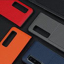 For Galaxy Fold / W2020 Shockproof Full Coverage Litchi Texture Leather Case with Card Slot(Blue)