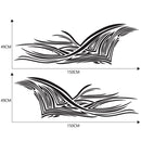 2 PCS/Set D-752 Lines Pattern Car Modified Decorative Sticker(Black)