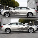 2 PCS/Set D-752 Lines Pattern Car Modified Decorative Sticker(Black)