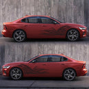 2 PCS/Set D-752 Lines Pattern Car Modified Decorative Sticker(Black)