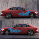 2 PCS/Set D-752 Lines Pattern Car Modified Decorative Sticker(Blue)