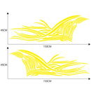 2 PCS/Set D-752 Lines Pattern Car Modified Decorative Sticker(Yellow)