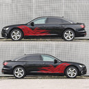 2 PCS/Set D-752 Lines Pattern Car Modified Decorative Sticker(Red)