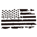 D-778 American Flag Pattern Car Modified Decorative Sticker(Black)
