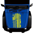 D-778 American Flag Pattern Car Modified Decorative Sticker(Yellow)