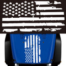 D-778 American Flag Pattern Car Modified Decorative Sticker(White)