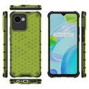 For OPPO Realme C30 Shockproof Honeycomb PC + TPU Protective Case(Green)