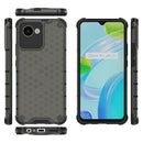 For OPPO Realme C30 Shockproof Honeycomb PC + TPU Protective Case(Black)
