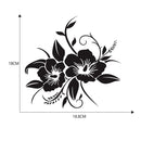 D-798 Flowers Bloom Pattern Car Modified Decorative Sticker(Black)
