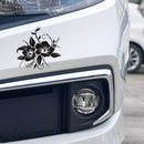 D-798 Flowers Bloom Pattern Car Modified Decorative Sticker(Black)