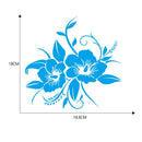 D-798 Flowers Bloom Pattern Car Modified Decorative Sticker(Blue)