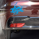 D-798 Flowers Bloom Pattern Car Modified Decorative Sticker(Blue)