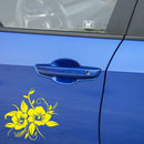 D-798 Flowers Bloom Pattern Car Modified Decorative Sticker(Yellow)