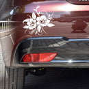 D-798 Flowers Bloom Pattern Car Modified Decorative Sticker(White)