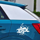D-798 Flowers Bloom Pattern Car Modified Decorative Sticker(White)