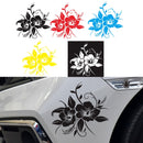 D-798 Flowers Bloom Pattern Car Modified Decorative Sticker(White)