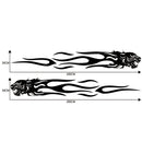 2 PCS/Set D-815 Flame Lion Pattern Car Modified Decorative Sticker(Black)