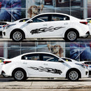 2 PCS/Set D-815 Flame Lion Pattern Car Modified Decorative Sticker(Black)