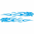 2 PCS/Set D-815 Flame Lion Pattern Car Modified Decorative Sticker(Blue)