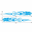 2 PCS/Set D-815 Flame Lion Pattern Car Modified Decorative Sticker(Blue)